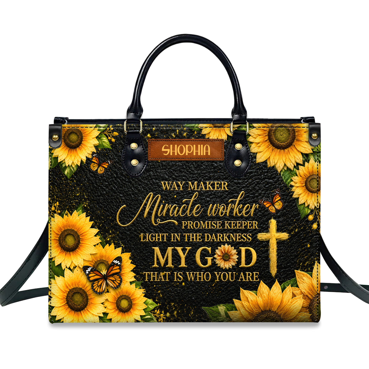 Personalized Way Maker Christian Handbag – Twill Faux Leather & PU Leather