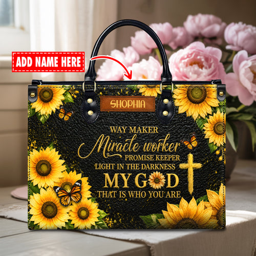 Personalized Way Maker Christian Handbag – Twill Faux Leather & PU Leather