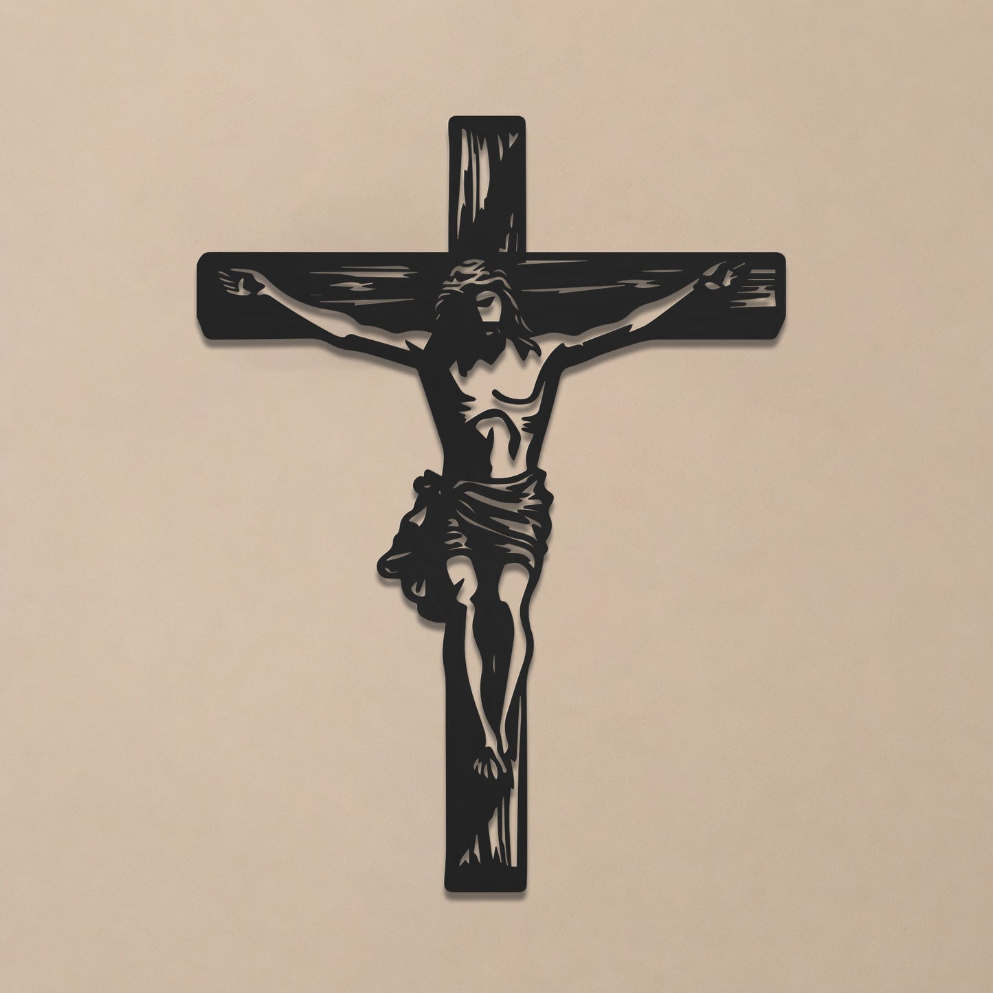 Jesus Crucifixion Cross Metal Wall Art – Christian Crucifix Metal Wall Decor Sign