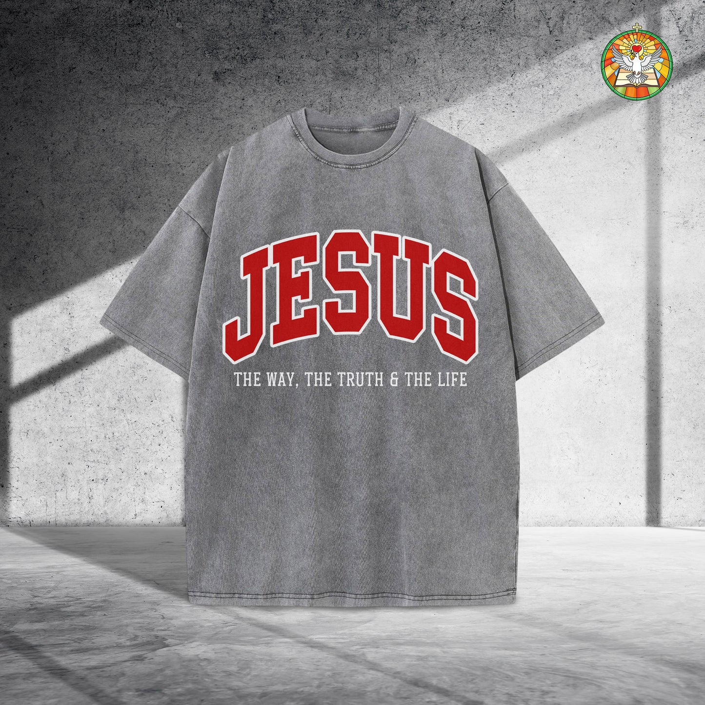 Jesus The Way The Truth & The Life Unisex Vintage Washed T-Shirt - Christian Faith Declaration