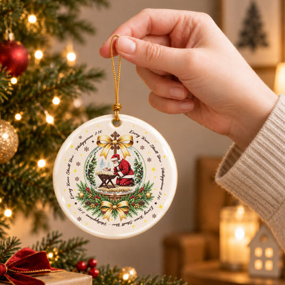 Ceramic Ornament Christmas Blessing Faith Collection – Christian Holiday Decor