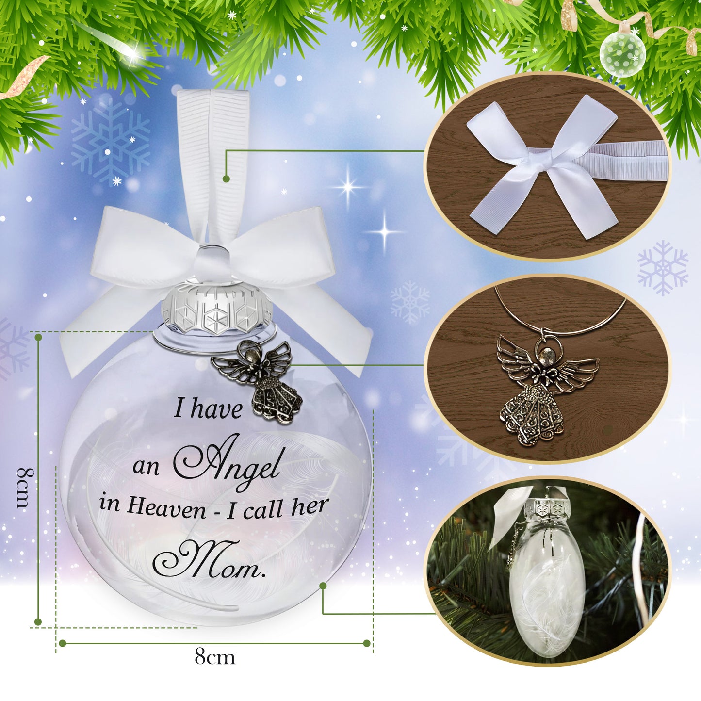 "Angel in Heaven" Angel Charm Christmas Ornament
