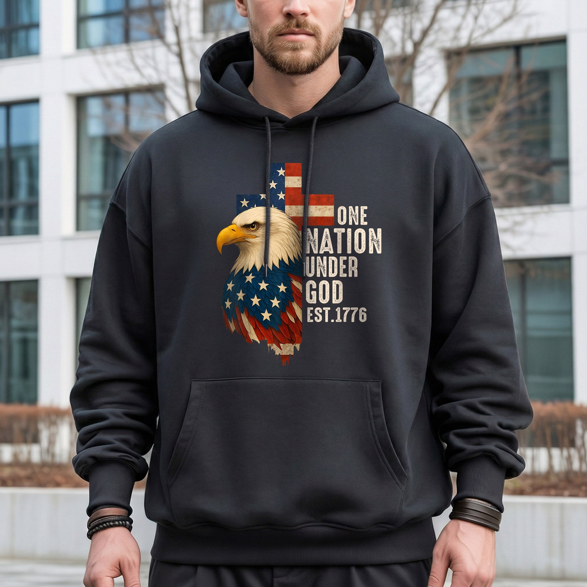 One Nation Under God Est 1776 – Faith & Freedom – Unisex Tshirt Gildan / Tshirt Comfort / V-neck/ Hoodie / Sweatshirt