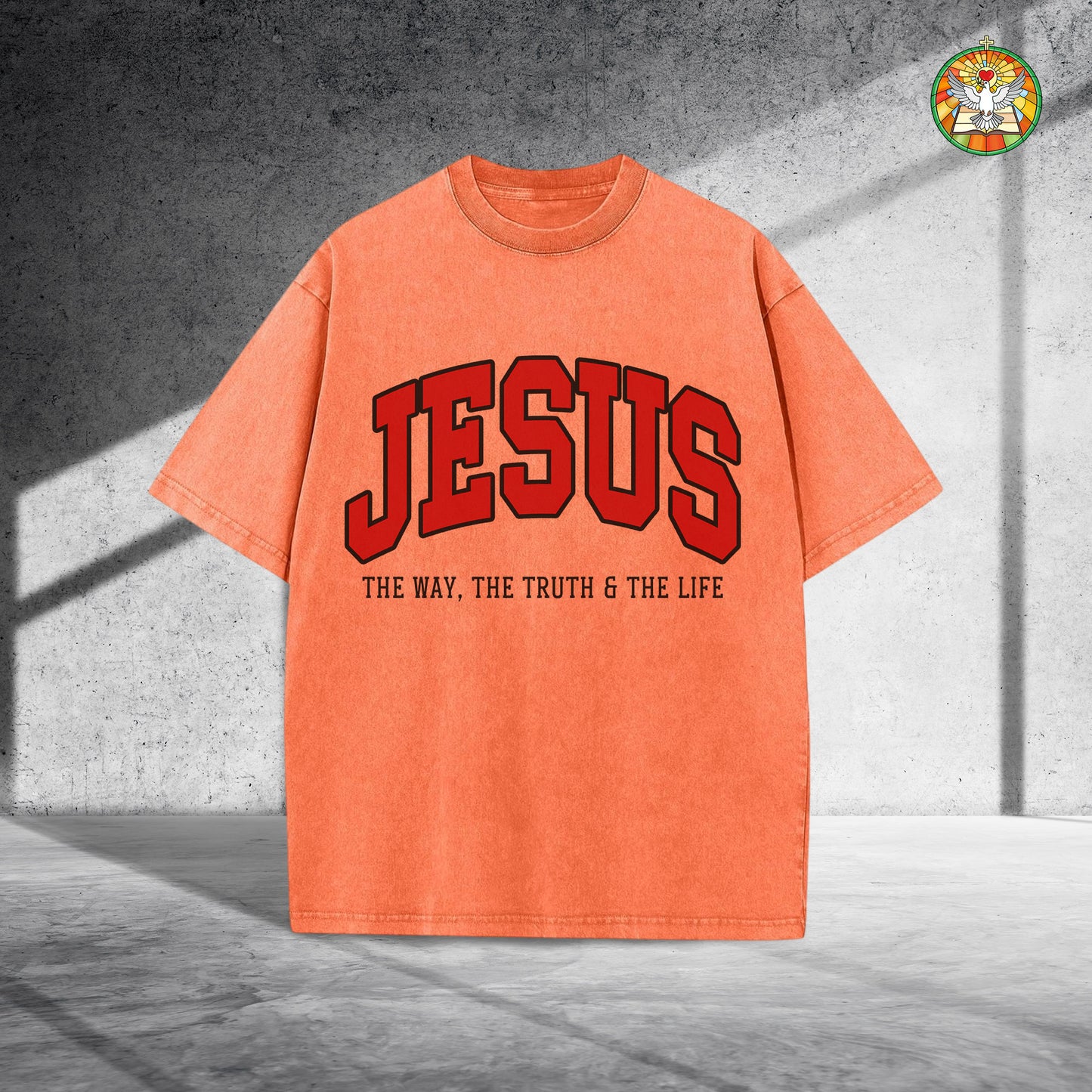 Jesus The Way The Truth & The Life Unisex Vintage Washed T-Shirt - Christian Faith Declaration