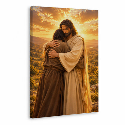 Restored In His Arms Christian Wall Art Poster/Canvas