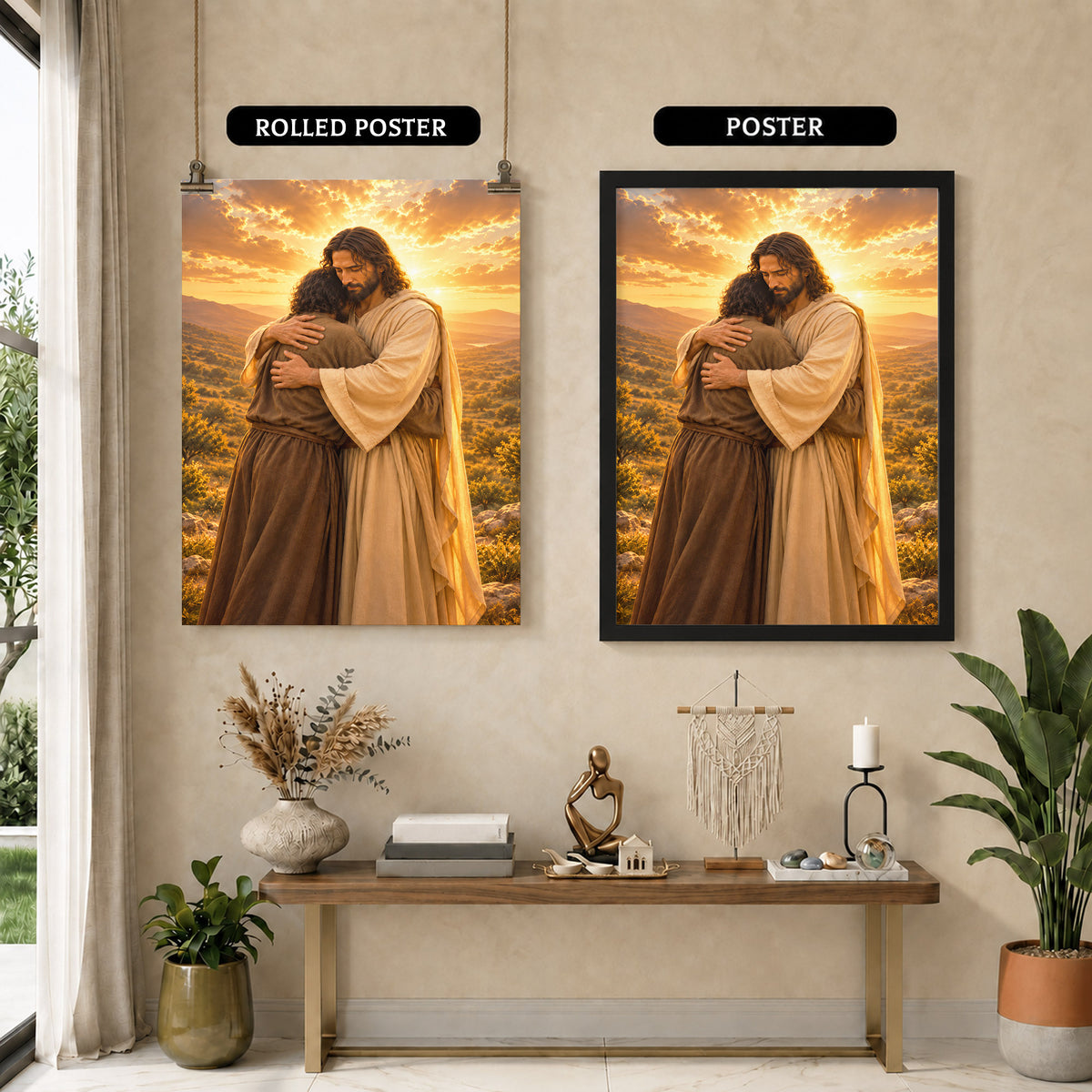 Restored In His Arms Christian Wall Art Poster/Canvas
