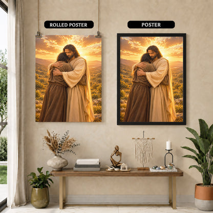Restored In His Arms Christian Wall Art Poster/Canvas