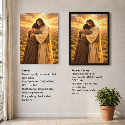 Restored In His Arms Christian Wall Art Poster/Canvas