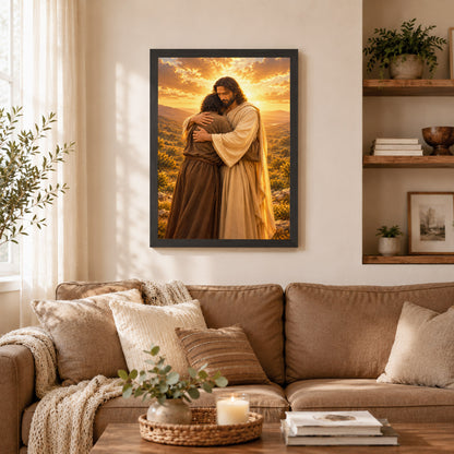 Restored In His Arms Christian Wall Art Poster/Canvas