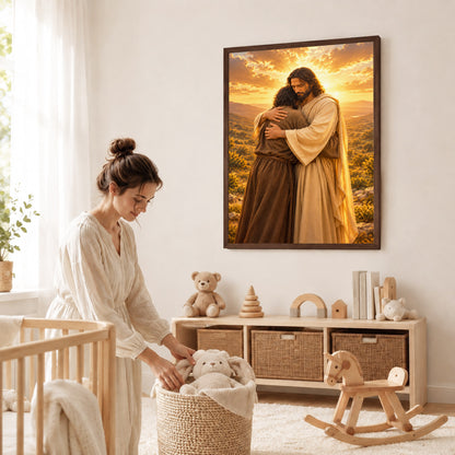 Restored In His Arms Christian Wall Art Poster/Canvas