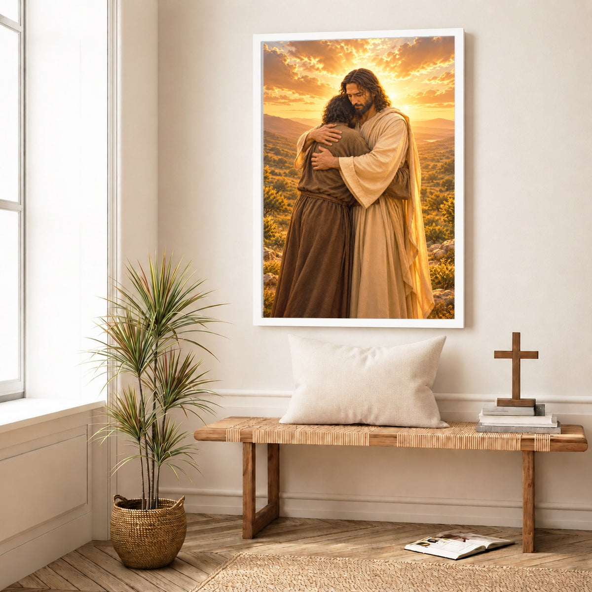 Restored In His Arms Christian Wall Art Poster/Canvas