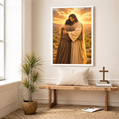 Restored In His Arms Christian Wall Art Poster/Canvas