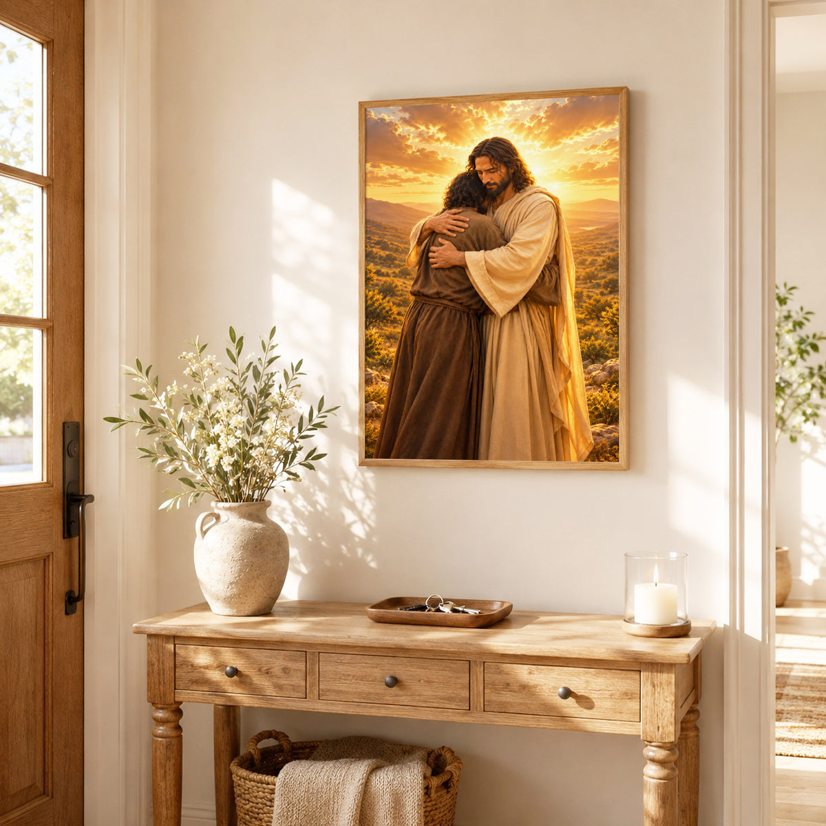 Restored In His Arms Christian Wall Art Poster/Canvas