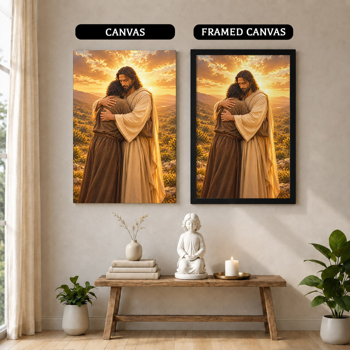 Restored In His Arms Christian Wall Art Poster/Canvas
