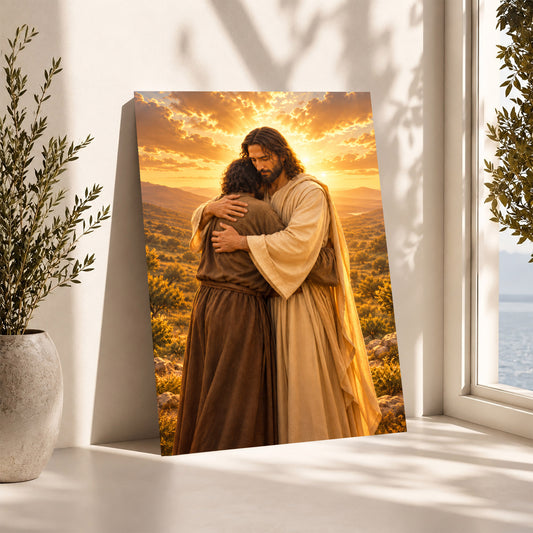 Restored In His Arms Christian Wall Art Poster/Canvas