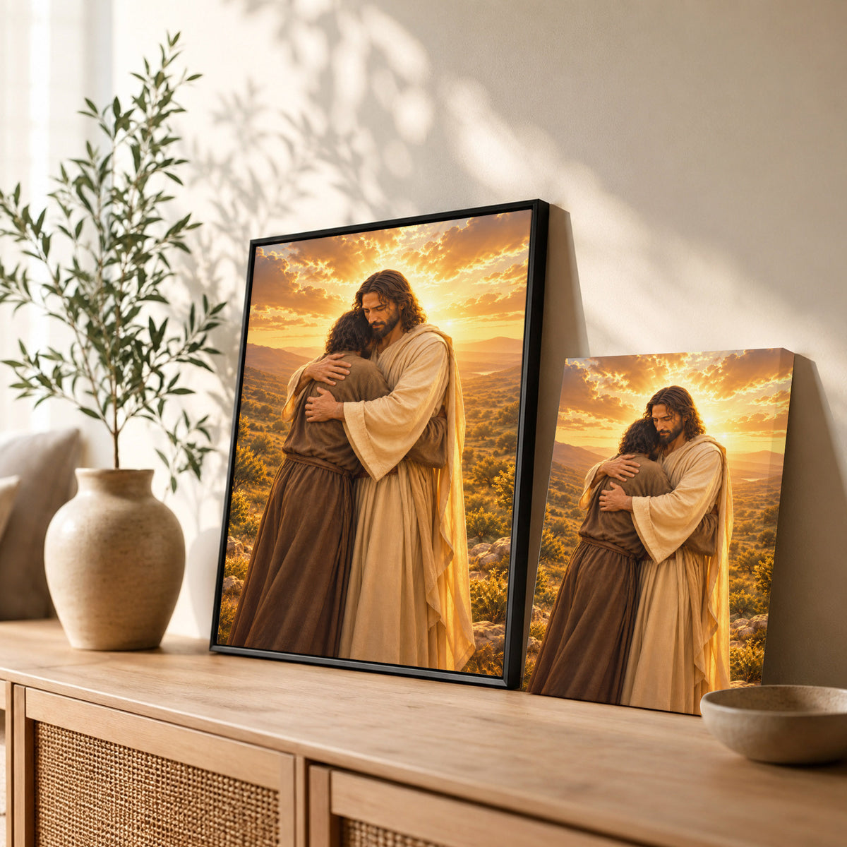 Restored In His Arms Christian Wall Art Poster/Canvas