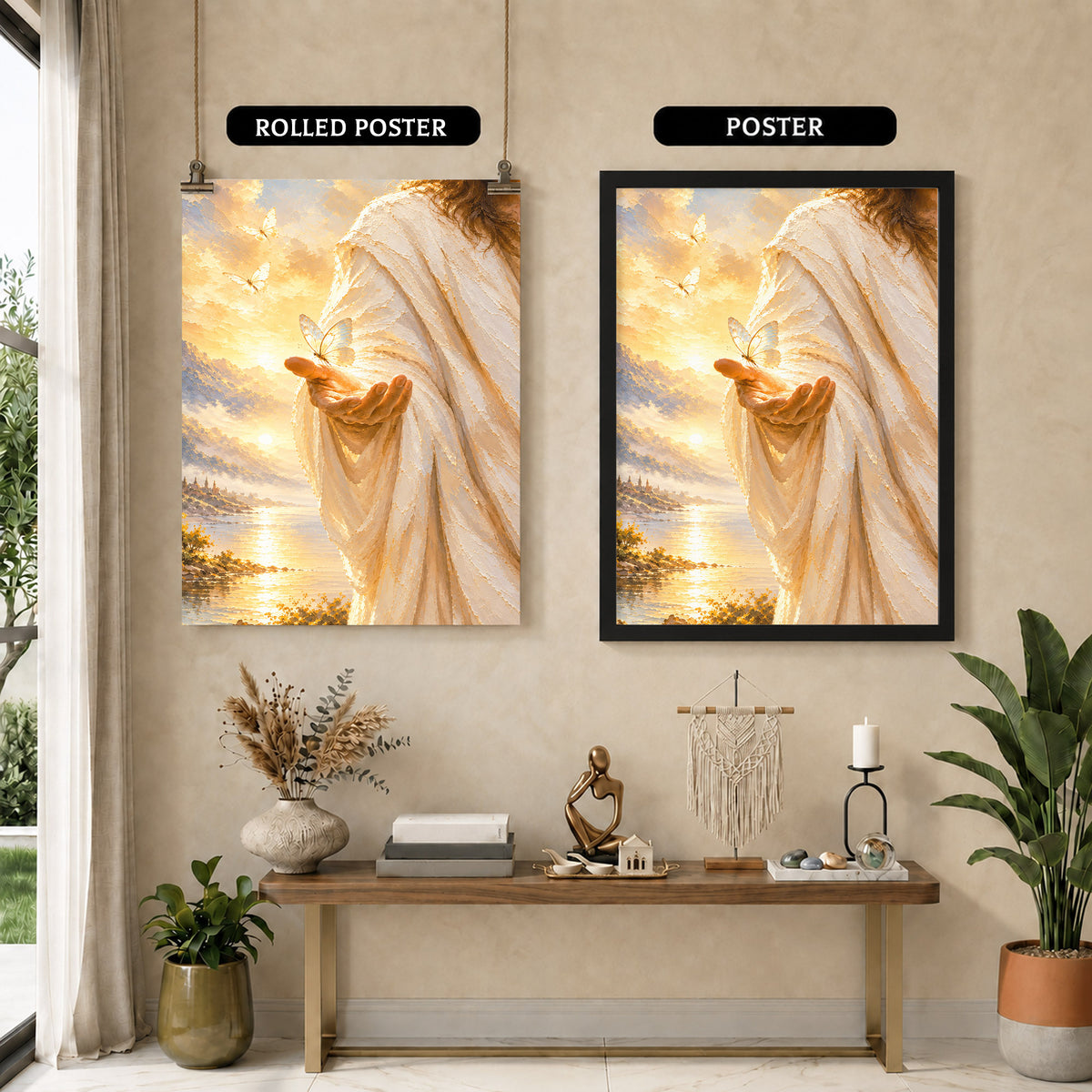 Light In His Hand Christian Wall Art Poster/Canvas