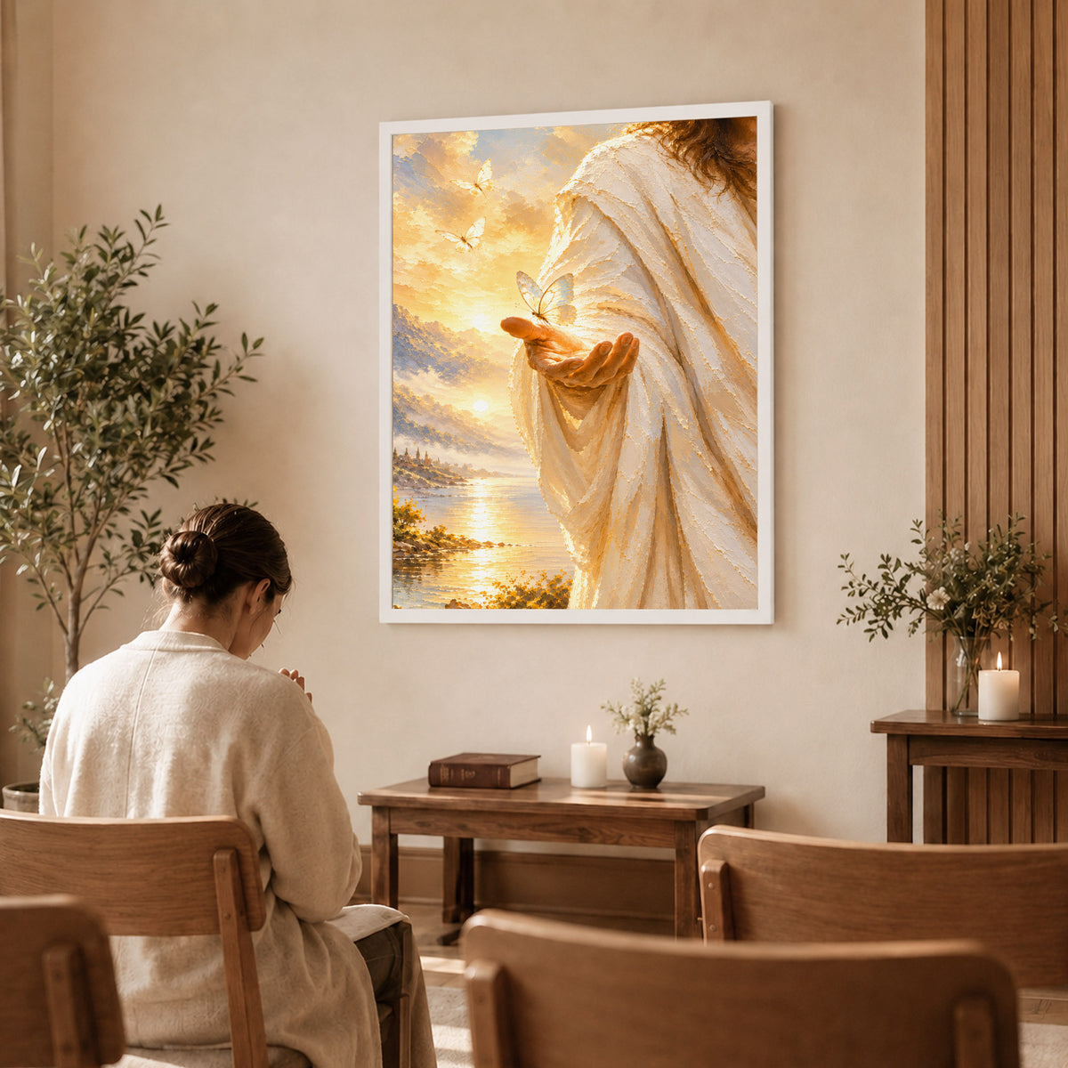 Light In His Hand Christian Wall Art Poster/Canvas