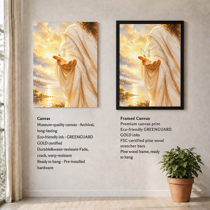 Light In His Hand Christian Wall Art Poster/Canvas