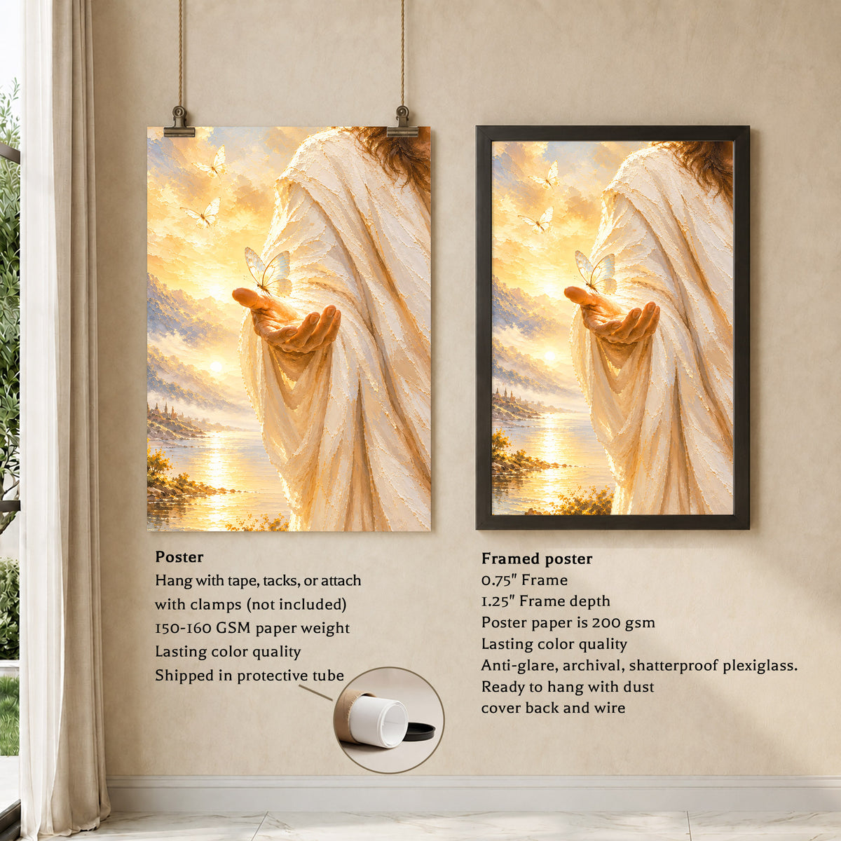 Light In His Hand Christian Wall Art Poster/Canvas