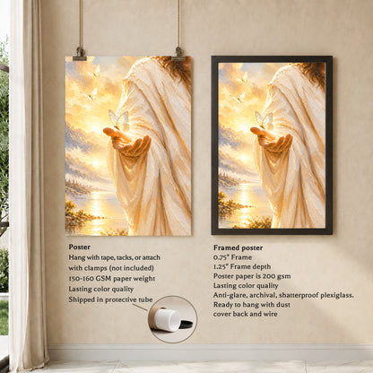 Light In His Hand Christian Wall Art Poster/Canvas