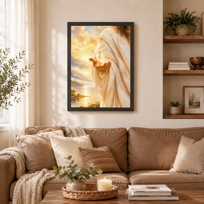 Light In His Hand Christian Wall Art Poster/Canvas