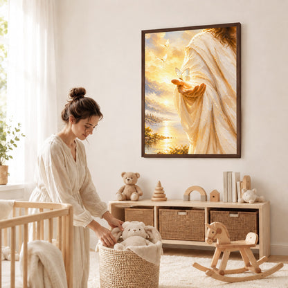 Light In His Hand Christian Wall Art Poster/Canvas