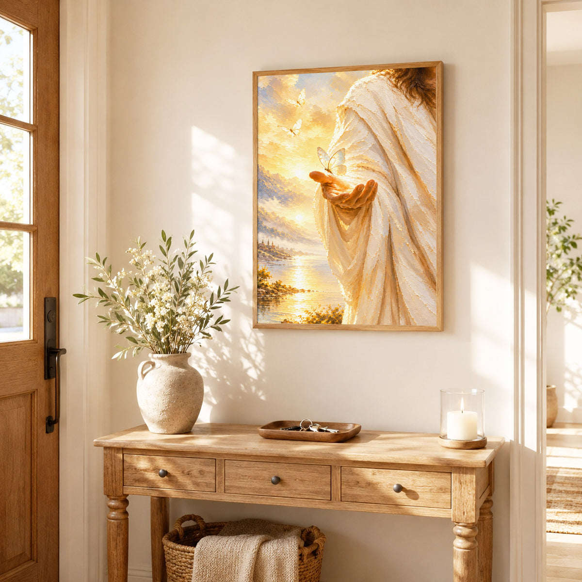 Light In His Hand Christian Wall Art Poster/Canvas