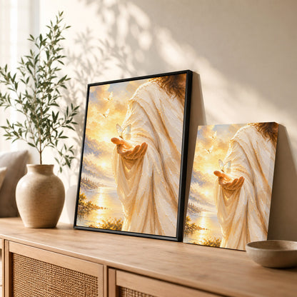 Light In His Hand Christian Wall Art Poster/Canvas