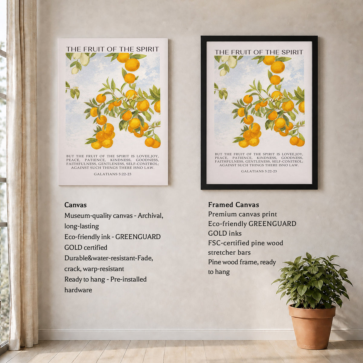 Galatians 5:22-23 The Fruit Of The Spirit Poster/Canvas