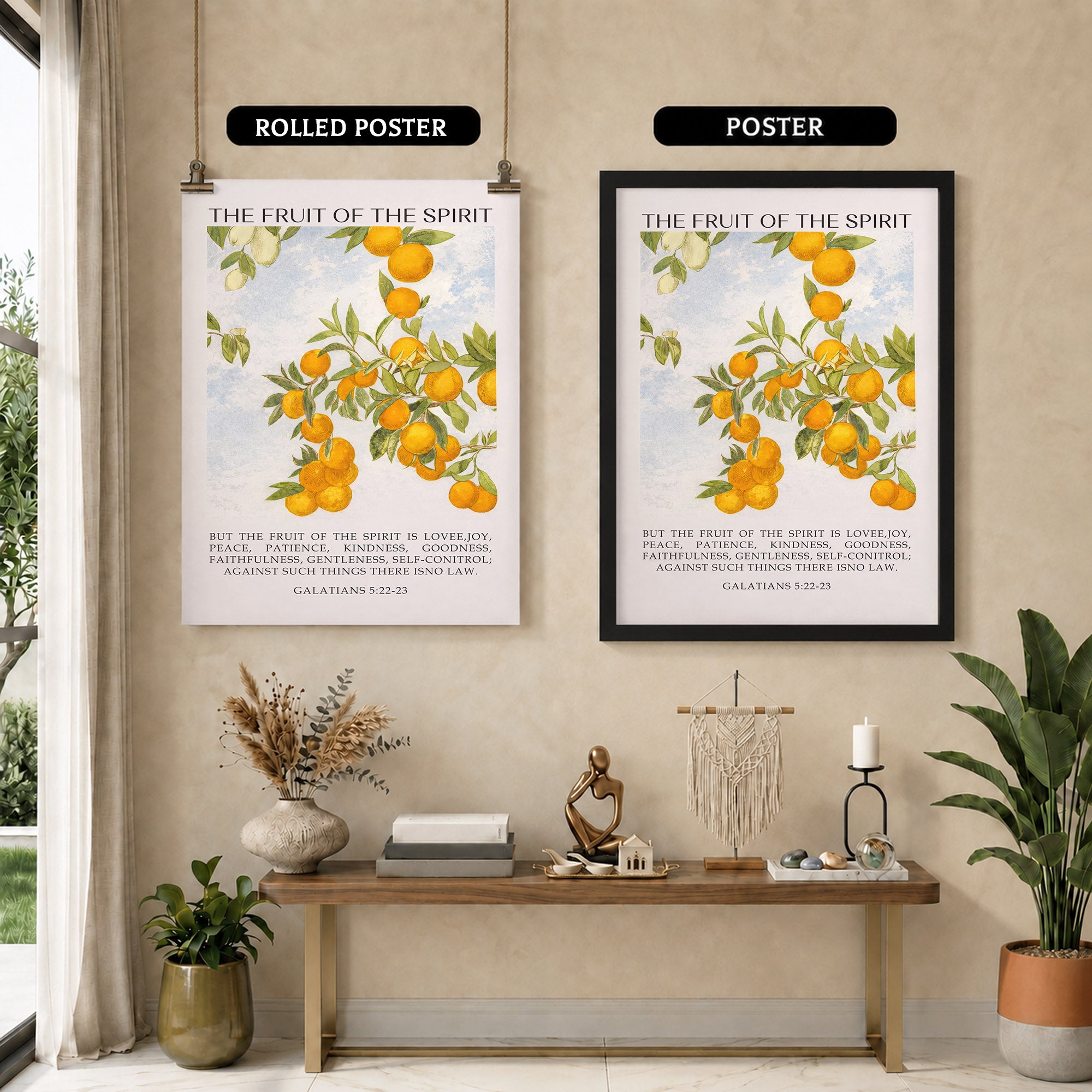 Galatians 5:22-23 The Fruit Of The Spirit Poster/Canvas