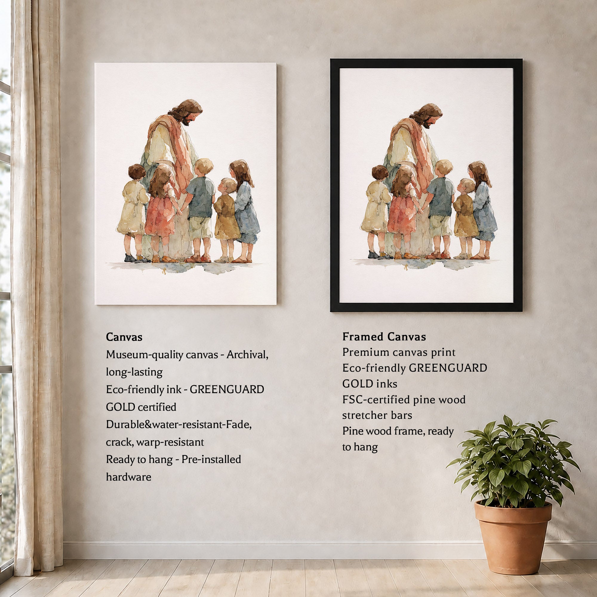 Jesus With Little Children Poster/Canvas