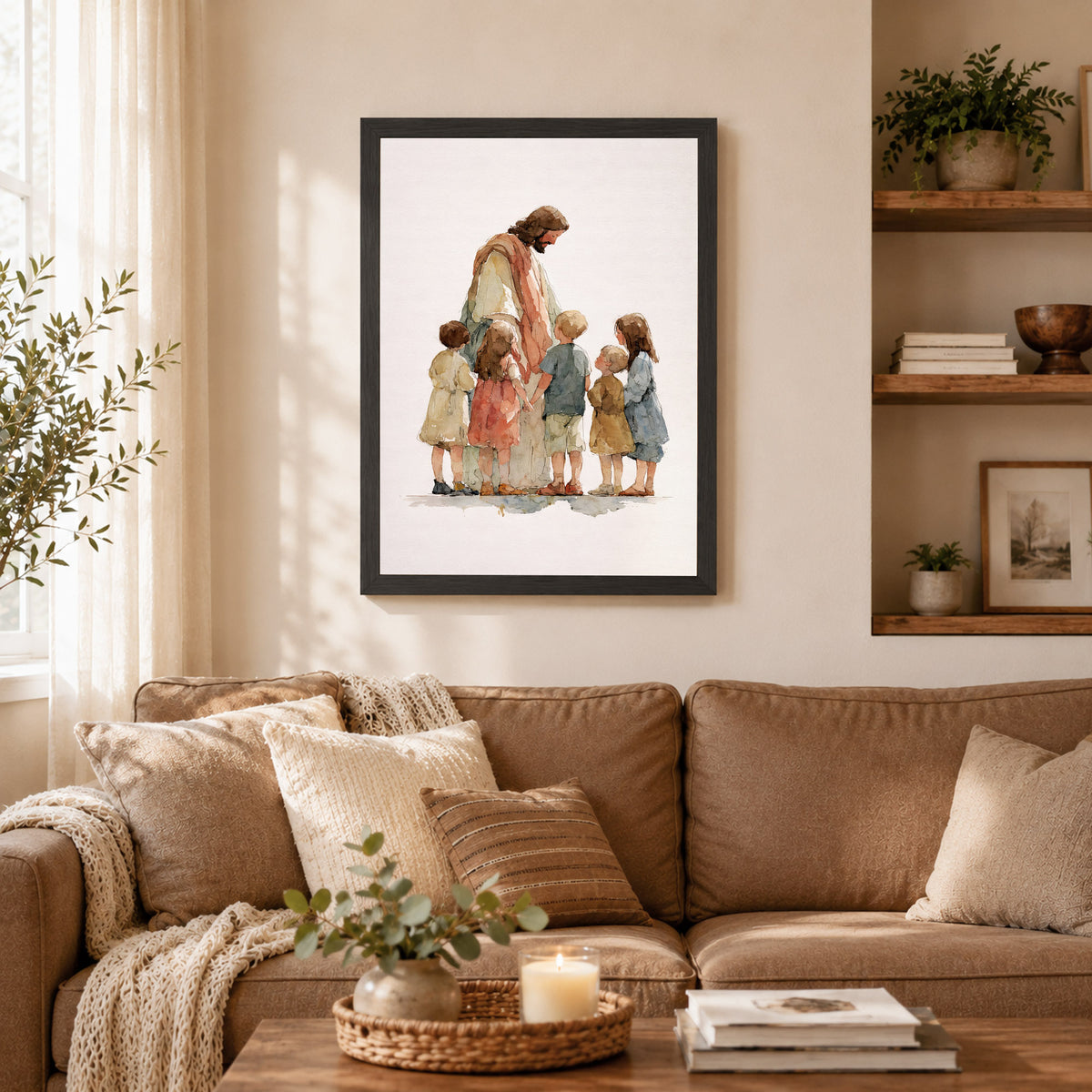 Jesus With Little Children Poster/Canvas