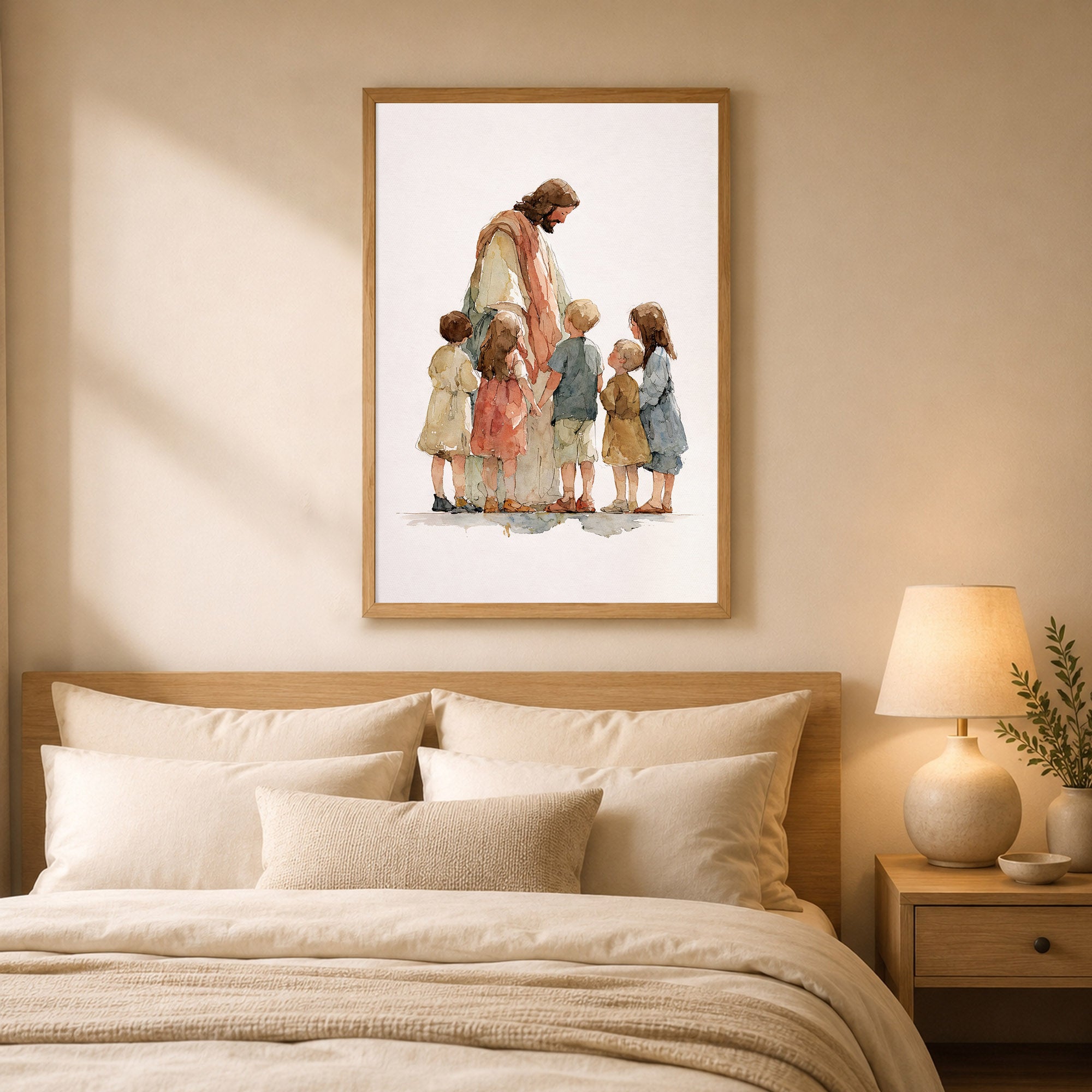 Jesus With Little Children Poster/Canvas