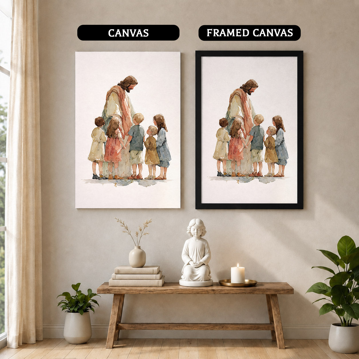 Jesus With Little Children Poster/Canvas