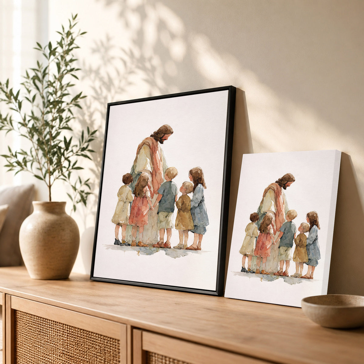 Jesus With Little Children Poster/Canvas