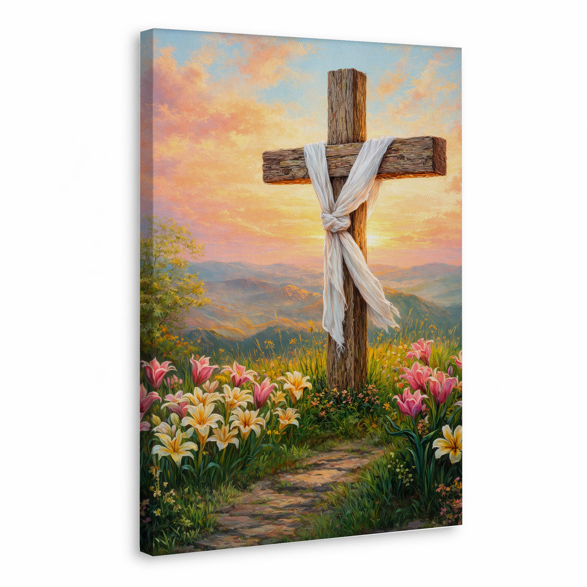 Easter Sunrise Empty Cross Poster/Canvas
