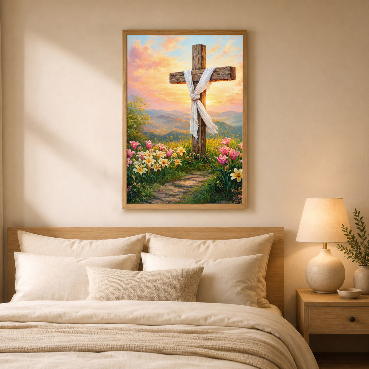 Easter Sunrise Empty Cross Poster/Canvas