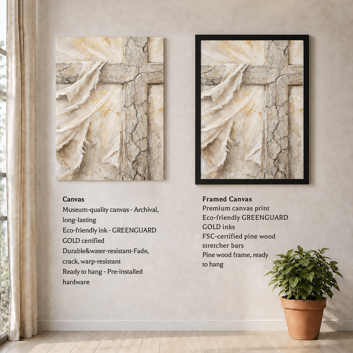 Abstract Resurrection Cross Poster/Canvas