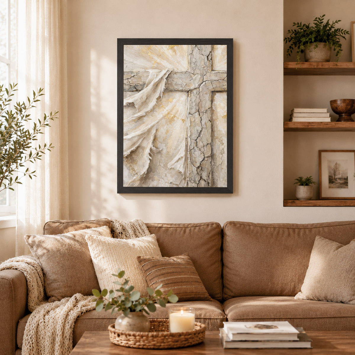 Abstract Resurrection Cross Poster/Canvas
