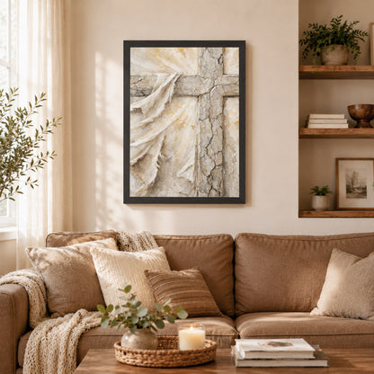 Abstract Resurrection Cross Poster/Canvas