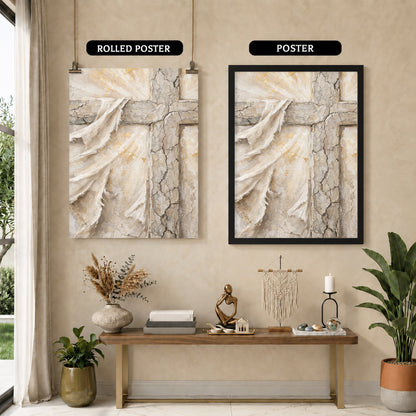 Abstract Resurrection Cross Poster/Canvas