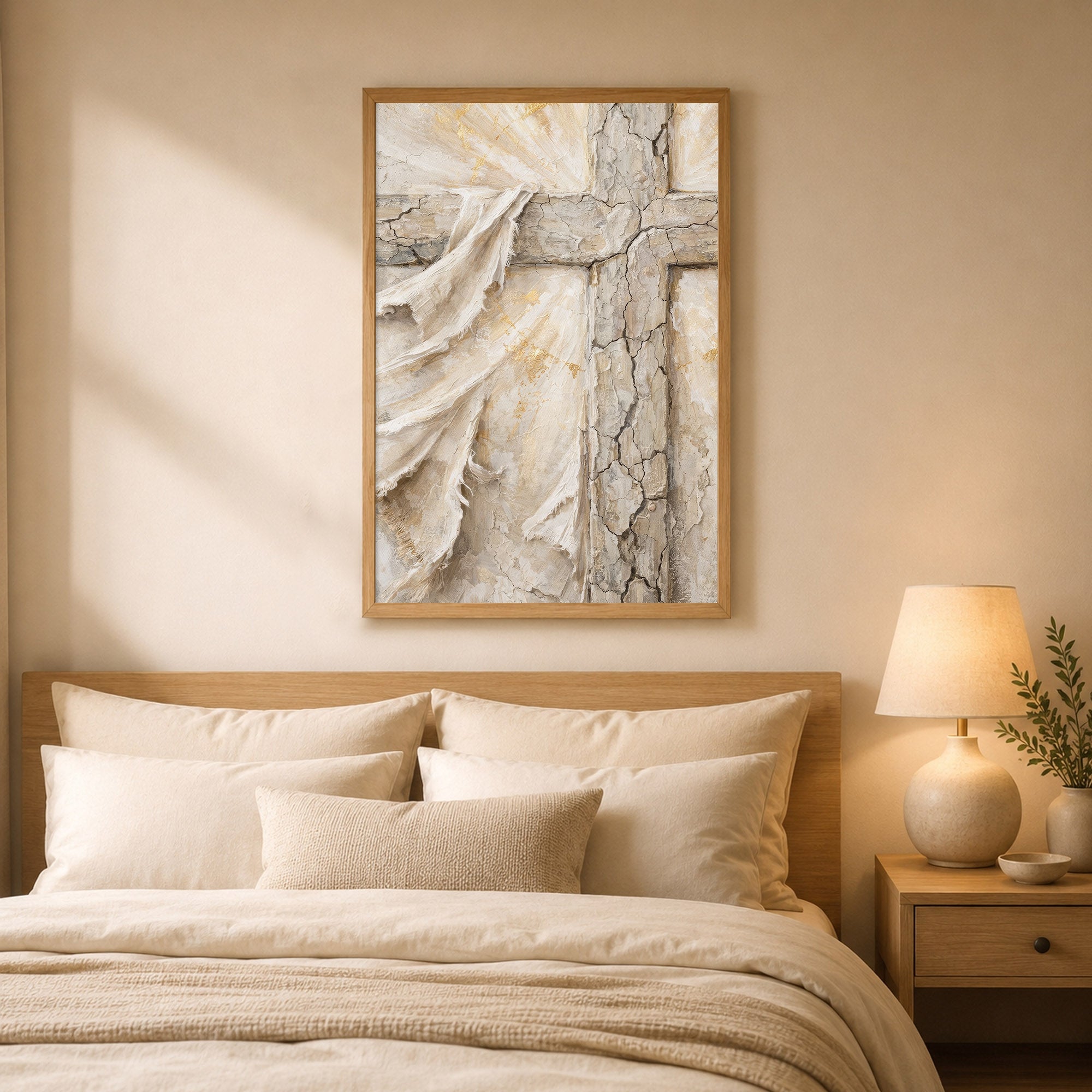 Abstract Resurrection Cross Poster/Canvas