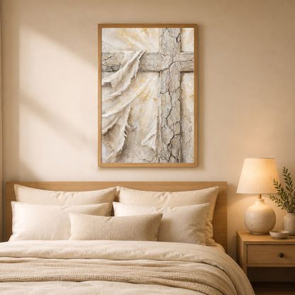 Abstract Resurrection Cross Poster/Canvas