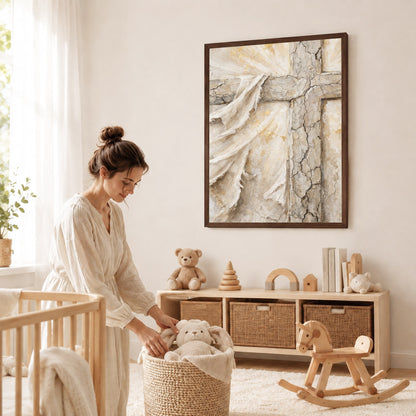 Abstract Resurrection Cross Poster/Canvas