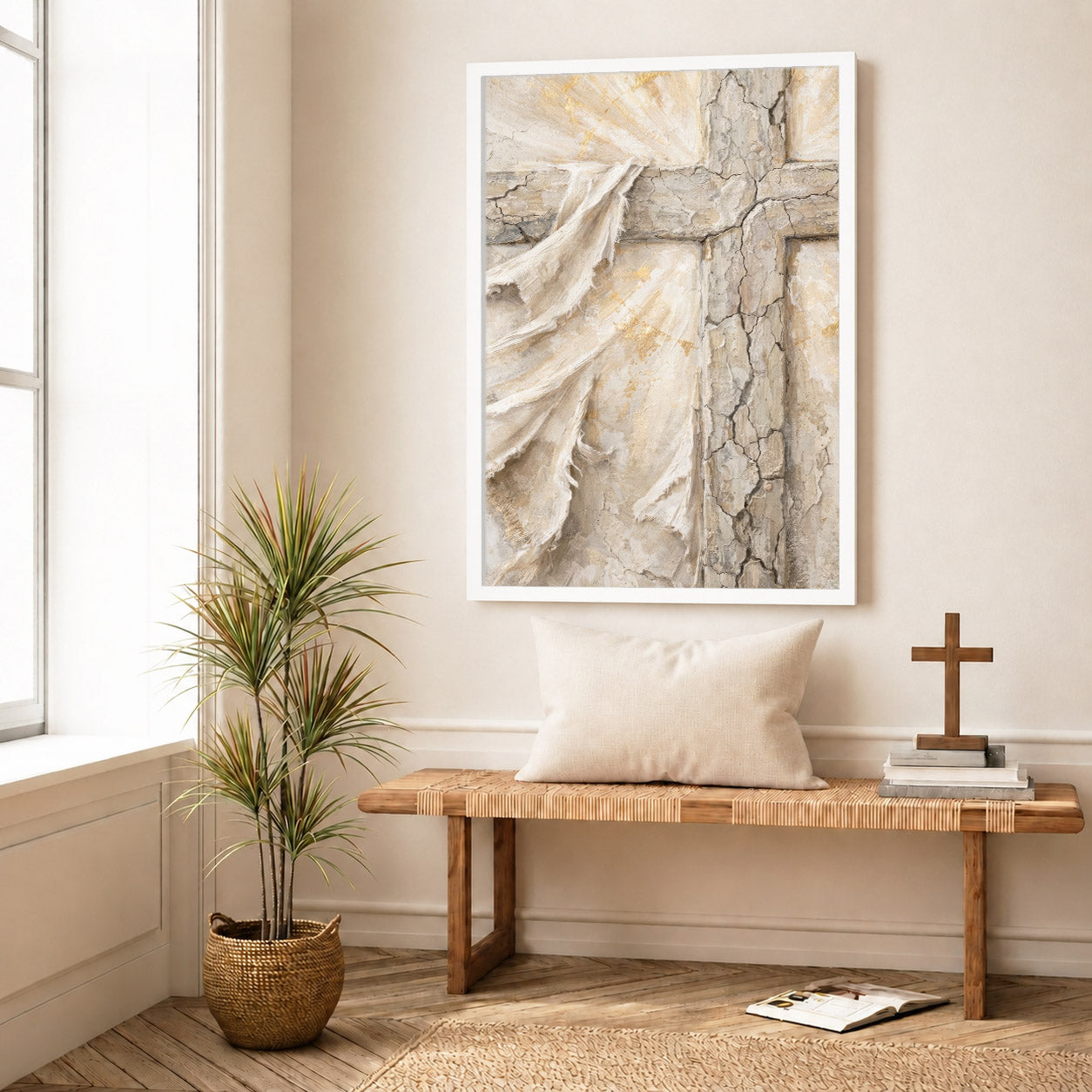 Abstract Resurrection Cross Poster/Canvas