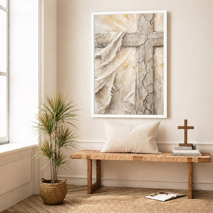 Abstract Resurrection Cross Poster/Canvas