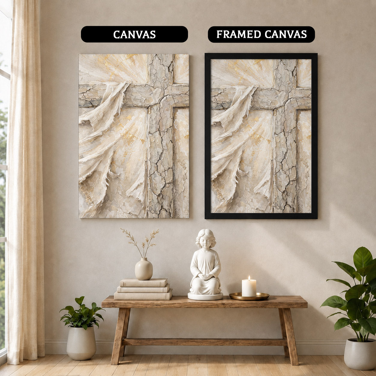 Abstract Resurrection Cross Poster/Canvas