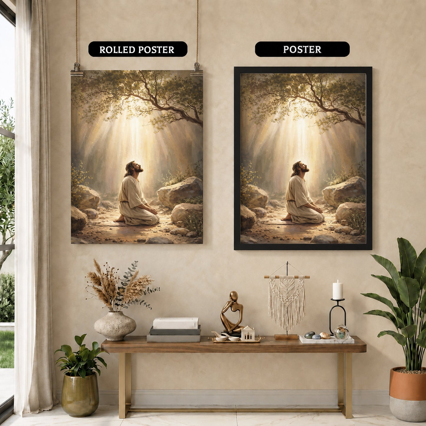 Prayer in the Light Poster/Canvas