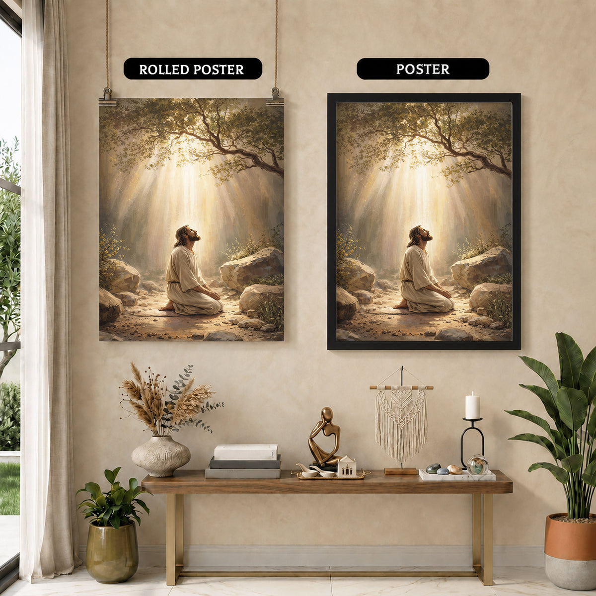 Prayer in the Light Poster/Canvas